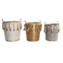 Set de basket DKD Home Decor Multicouleur Bambou (3 Pièces)