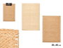 KINVARA Set de table rectangulaire en papier tressé Beige + Marron, lot de 24 pièces