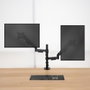 TooQ DB1427TN-B Support de Table pour 2 Écrans 17" à 32" Noir, Bras Articulé, Rotation, Inclinaison, VESA 75/100