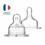 Dodie Tétines Sensation+ Plates Col Large Débit 4 pour Liquides Épais, Lot de 2