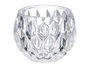 Giftdecor Porte-bougie en verre diamant transparent 7,5x6,5x7,5 cm (Set de 24)