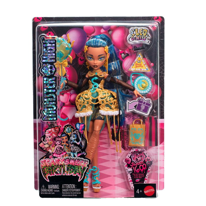 MONSTER HIGH - Poupée Cleo De Nile Fête Sweet 16 - Accessoires faraoniques - Version multilingue - Référence Jbg76 Mattel