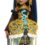 Monster High Poupée Cleo De Nile Monstrueux Anniversaire - Robe Or et Turquoise - 11 Points Articulés - 7 Accessoires - Réf. JBG76