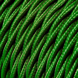 Edm Carrete de câble textile tressé H03VV-F 2 x 0,75 mm² vert, 25 m