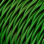 Edm Carrete de câble textile tressé H03VV-F 2 x 0,75 mm² vert, 25 m