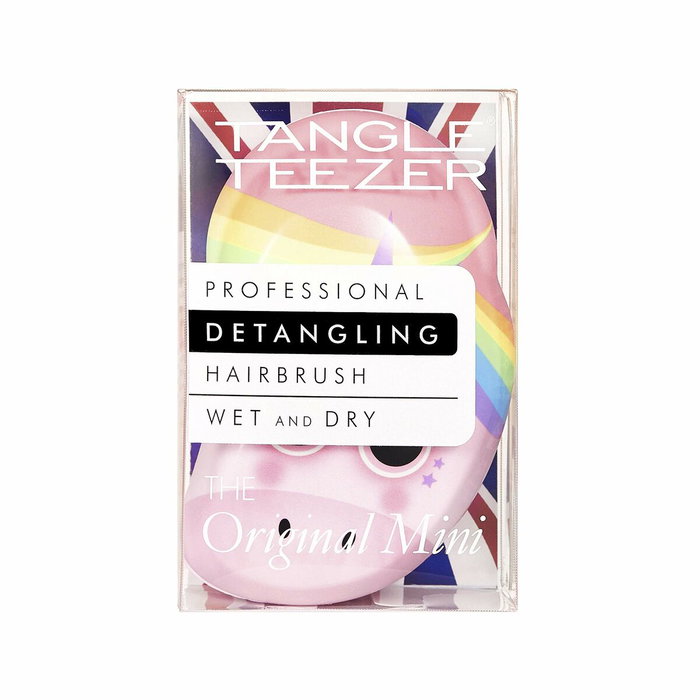 Tangle Teezer The Original - Cepillo Démêlant pour Enfants - Mini Version avec Licorne Rose - Démêlage Sans Douleur Cheveux Secs ou Mouillés