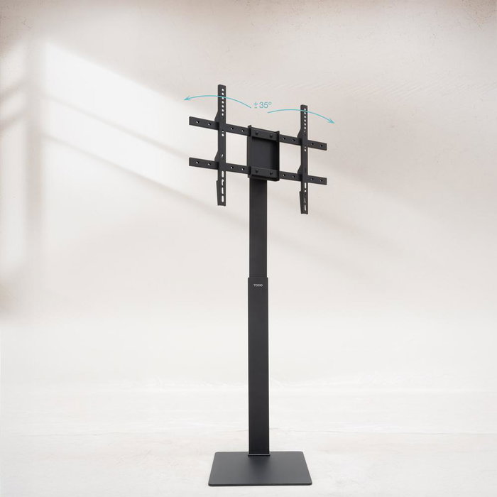 Tooq FS2286M-B Support Sol pour TV 37-70 Pouces VESA 200x200 à 600x400 mm Rotation 90° Noir