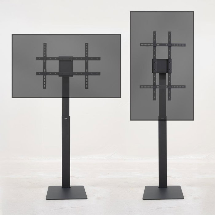 Tooq FS2286M-B Support Sol pour TV 37-70 Pouces VESA 200x200 à 600x400 mm Rotation 90° Noir