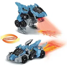 VTech Switch & Go Dinos Fire Lazor Super Vélociraptor - Jouet Transformable Voiture Dinosaure avec Sons et Lumières - Version Française - Dès 4 ans