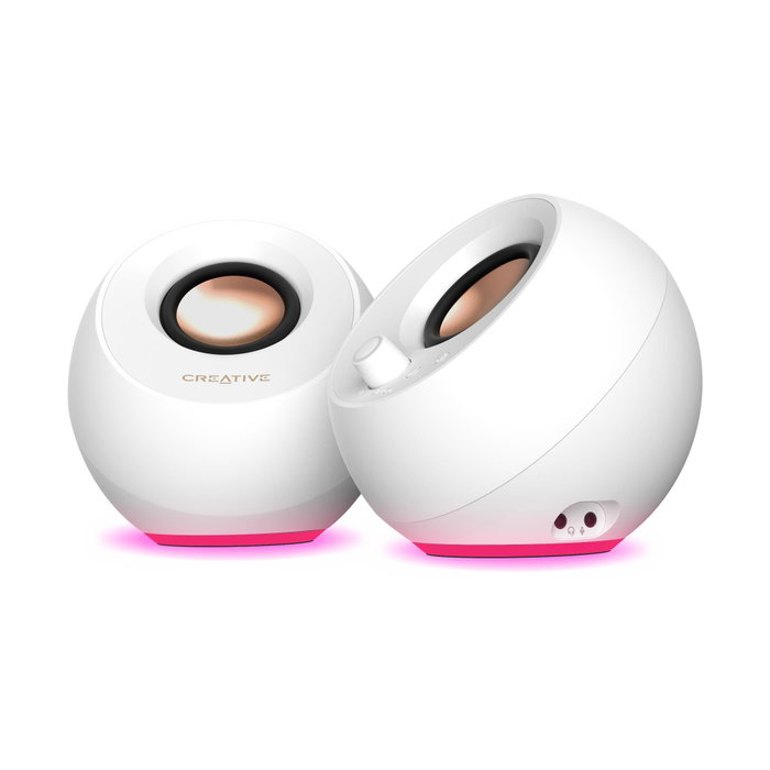 Creative Pebble Pro Pack de deux - Blanc