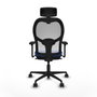 Piqueras y Crespo 3D036N2 Chaise de Bureau avec Appui-tête Bleu
