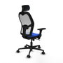 Piqueras y Crespo 3D036N2 Chaise de Bureau avec Appui-tête Bleu