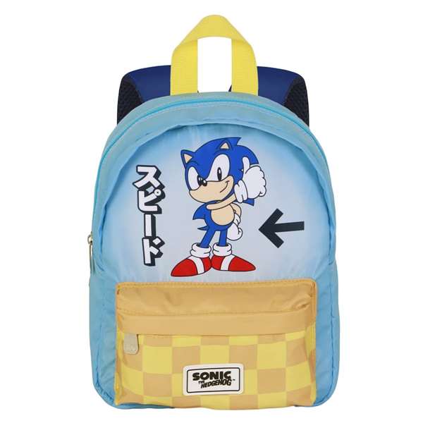 Karactermania Sonic Mochila Joy Yeah - Mochila légère pour enfant à partir de 3 ans - Compartiment principal avec zip - Dimensions: 27x22x10cm