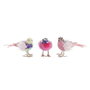 Décorations de Noël DKD Home Decor Polyester Oiseau (18 x 8 x 13 cm) (3) (3 Unités)
