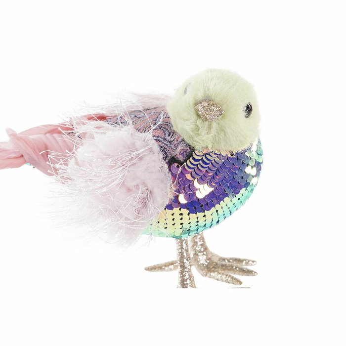 Décorations de Noël DKD Home Decor Polyester Oiseau (18 x 8 x 13 cm) (3) (3 Unités)