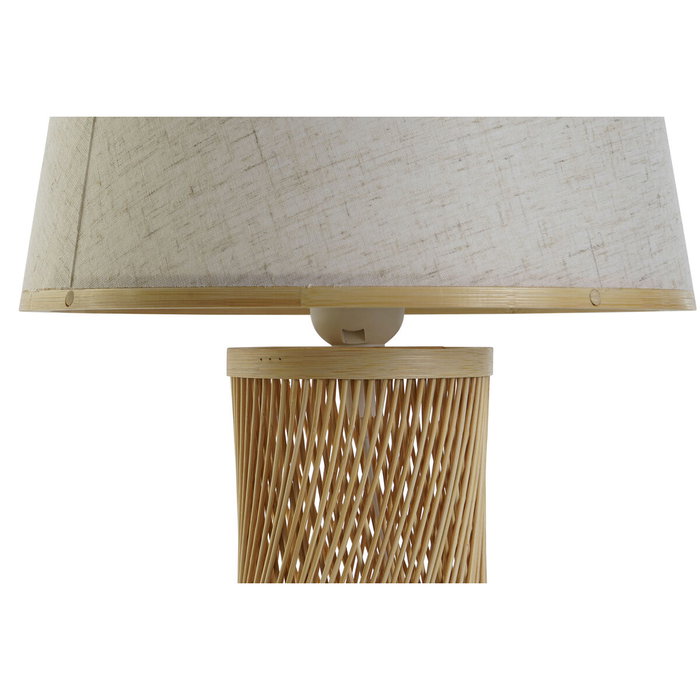 Lampe de bureau DKD Home Decor Marron Naturel Bambou 50 W 220 V 26 x 26 x 45 cm