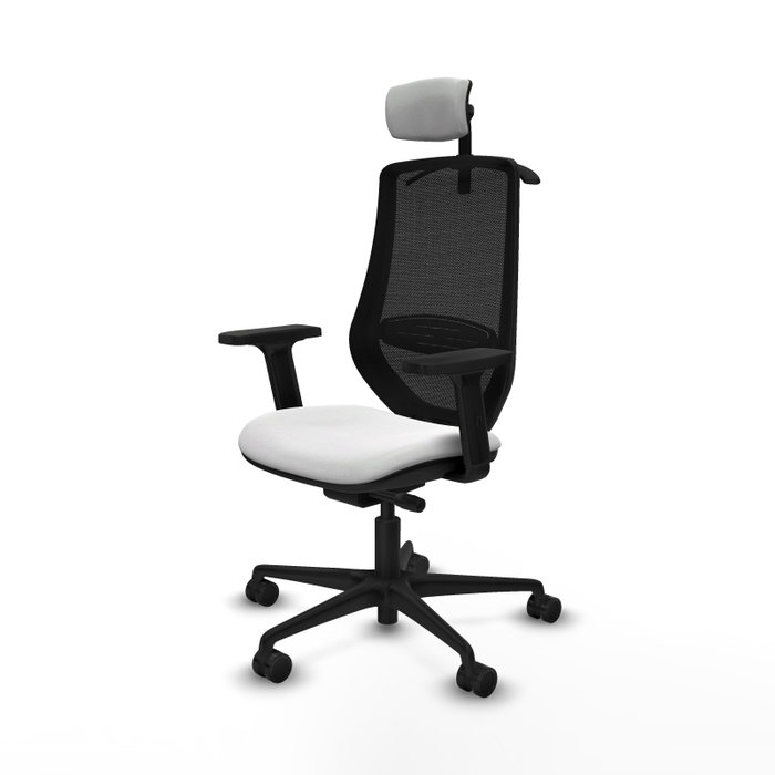 Piqueras y Crespo Chaise de Bureau Mardos avec Appui-tête et Mécanisme Sincro/Traslack - Blanc/Noir Piqueras y Crespo Chaise de Bureau Mardos avec Appui-tête et Mécanisme Sincro/Traslack - Blanc/Noir