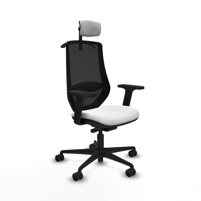 Piqueras y Crespo Chaise de Bureau Mardos avec Appui-tête et Mécanisme Sincro/Traslack - Blanc/Noir Piqueras y Crespo Chaise de Bureau Mardos avec Appui-tête et Mécanisme Sincro/Traslack - Blanc/Noir