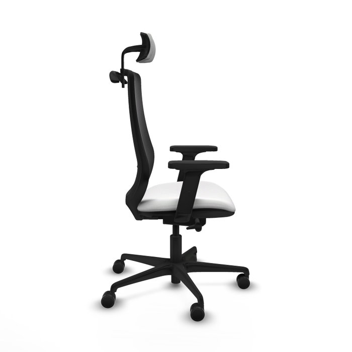 Piqueras y Crespo Chaise de Bureau Mardos avec Appui-tête et Mécanisme Sincro/Traslack - Blanc/Noir Piqueras y Crespo Chaise de Bureau Mardos avec Appui-tête et Mécanisme Sincro/Traslack - Blanc/Noir