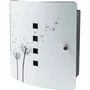 Burg Wachter 6204/10 Ni Pusteblume - Armoire à clés avec décor pissenlit, 10 crochets et fermeture magnétique réglable, en inox