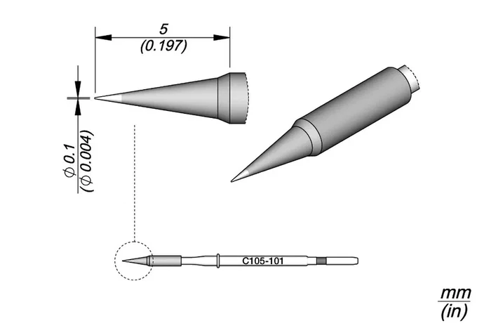 JBC TOOLS Pointe conique 0,1mm JBC TOOLS Pointe conique 0,1mm