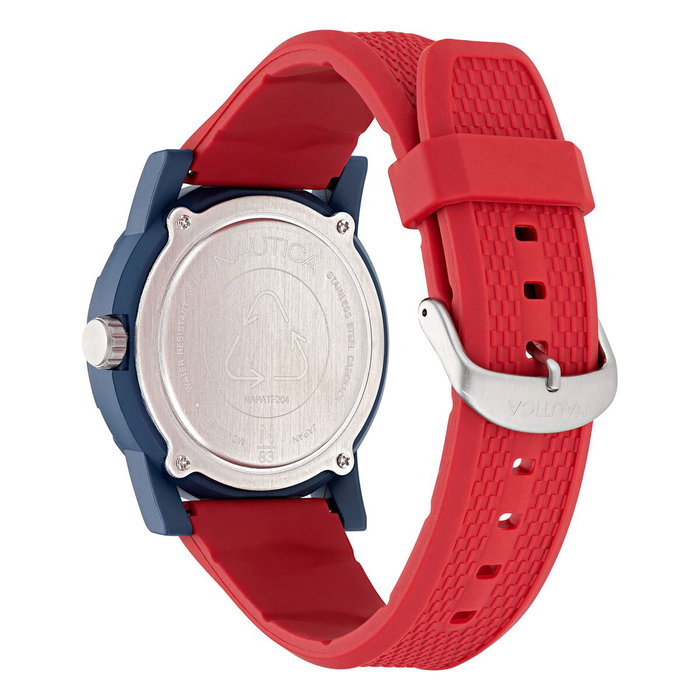 Nautica NAPATF204 Montre Analogique Bleu et Rouge