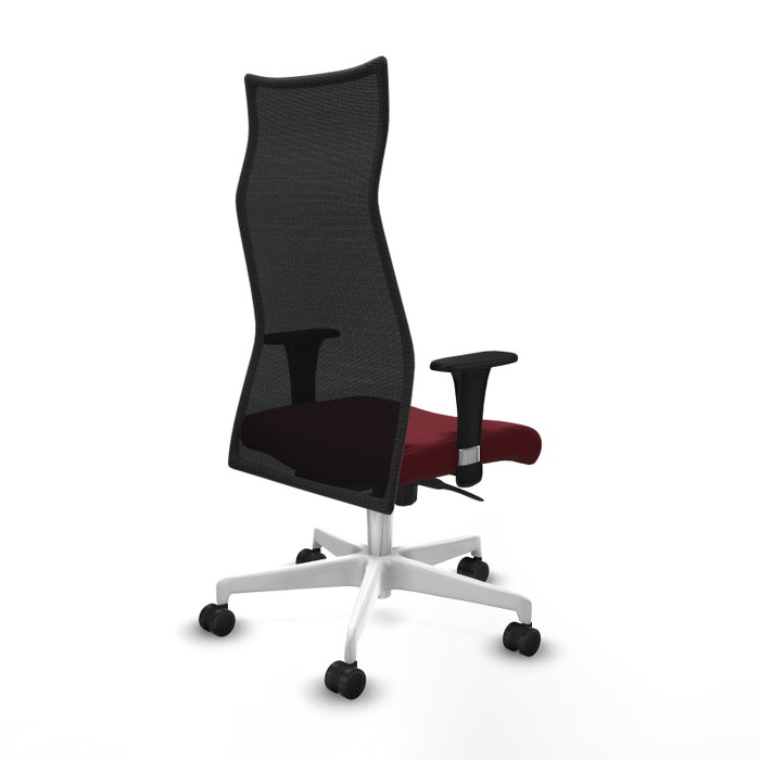 Piqueras y Crespo Chaise de Bureau Albacete XL Granat et Noir