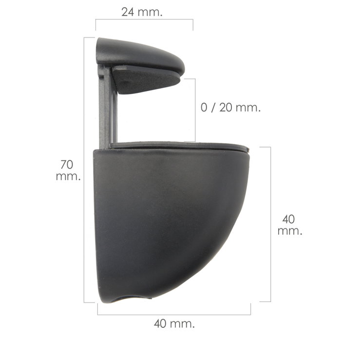 WOLFPACK LINEA PROFESIONAL Support de rayonnage A-176 40 x 40 mm noir