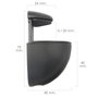 WOLFPACK LINEA PROFESIONAL Support de rayonnage A-176 40 x 40 mm noir