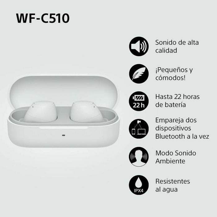 Écouteurs in Ear Bluetooth Sony WFC510W Blanc