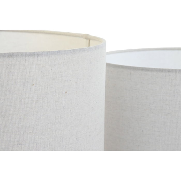 Écran de lampe Home ESPRIT Beige Lin Métal 40 x 40 x 28 cm (2 Unités)