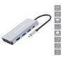 Conceptronic Station d'accueil USB-C 10-en-1 HDMI VGA USB 3.0 SD TF GbE AUX