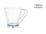 VIVALTO Taza Vidrio Con Asa Metal 140 ml Cortado Transparente-Plata