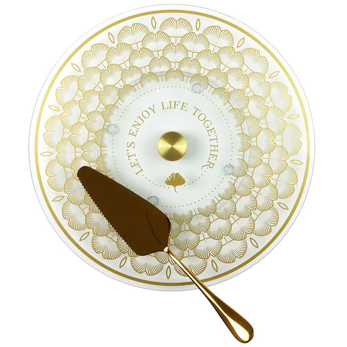 Home Deco Factory Spatule à pâtisserie dorée 22 cm