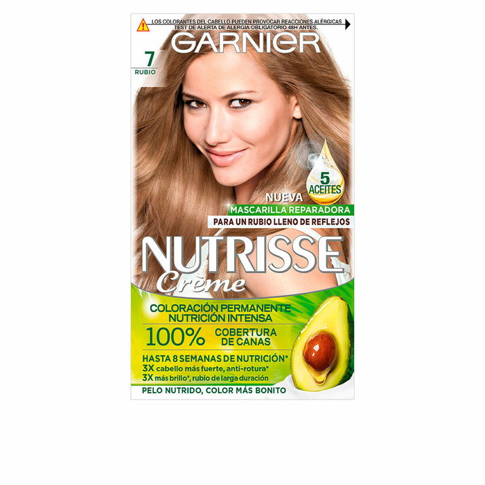 Garnier Nutrisse Crème Coloration Permanente 70 Blé Ambré, lot de 3 unités Garnier Nutrisse Crème Coloration Permanente 70 Blé Ambré, lot de 3 unités