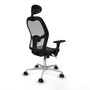 Piqueras y Crespo 3D086N1 Chaise de Bureau avec Appui-tête Noir