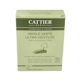 Cattier Argile Verte Ultra Ventilée 250g - Masque Beauté & Cataplasme Purifiant