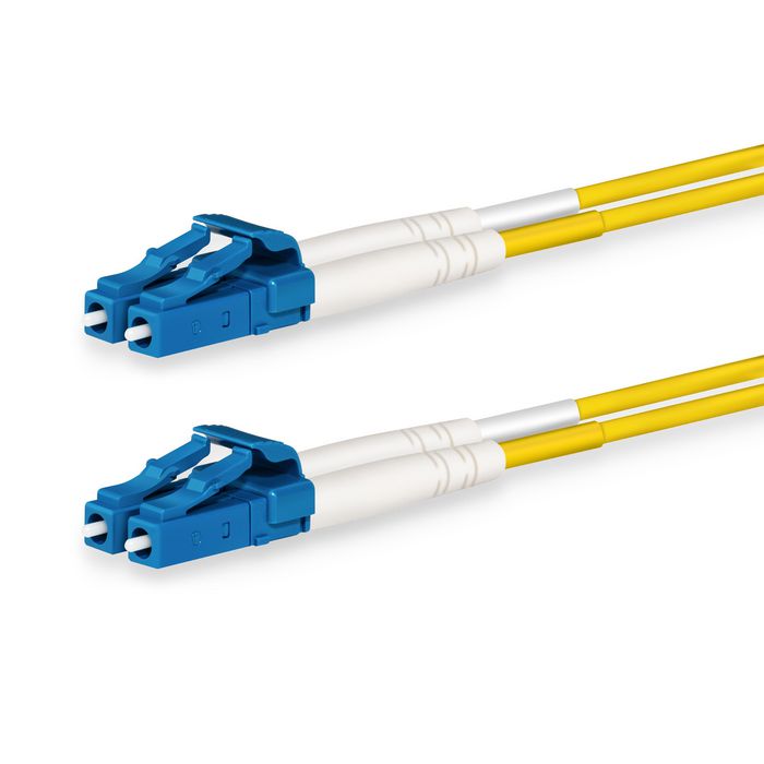 Lanview Câble fibre optique monomode LC-LC duplex 1m OS2 9/125 LSZH jaune pour centre de données et réseau 10G/40G/100G Lanview Câble fibre optique monomode LC-LC duplex 1m OS2 9/125 LSZH jaune pour centre de données et réseau 10G/40G/100G