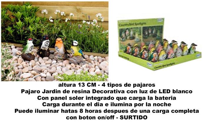 ALTUNA JARDIN Oiseau Décoratif en Résine 13 cm Assorti ALTUNA JARDIN Oiseau Décoratif en Résine 13 cm Assorti