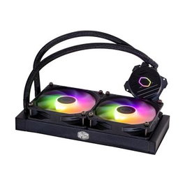 Cooler Master MasterLiquid Lite 240L Core ARGB, Refroidissement Liquide pour CPU, 2 Ventilateurs 120 mm ARGB, Noir, Référence MLW-D24M-A18PZ-R1