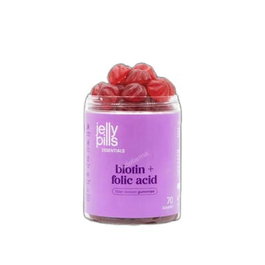 JELLY PILLS Biotin + Folic Acid 70 Gummies Saveur Framboise
