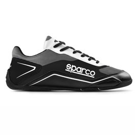 Sparco Botines S-Pole T 36 Noir-Gris-Blanc S00128836NGBI Chaussures Karting Microfibre Respirante