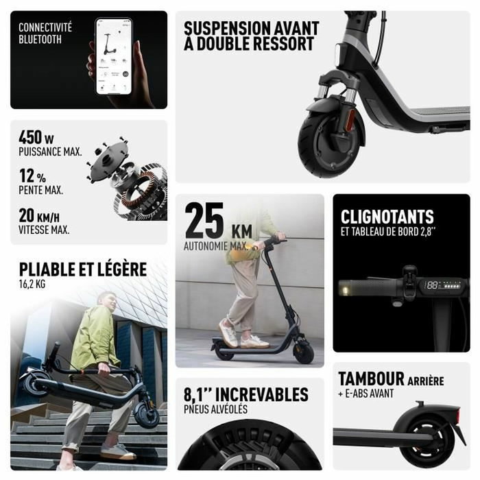 Segway E2 E II Trottinette Électrique Noire 450 W