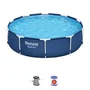 Bestway Steel Pro - Piscine hors sol tubulaire ronde 305 x 76 cm avec pompe de filtration à cartouche