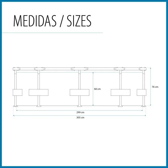 Bestway Steel Pro - Piscine hors sol tubulaire ronde 305 x 76 cm avec pompe de filtration à cartouche
