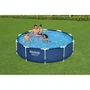 Bestway Steel Pro - Piscine hors sol tubulaire ronde 305 x 76 cm avec pompe de filtration à cartouche