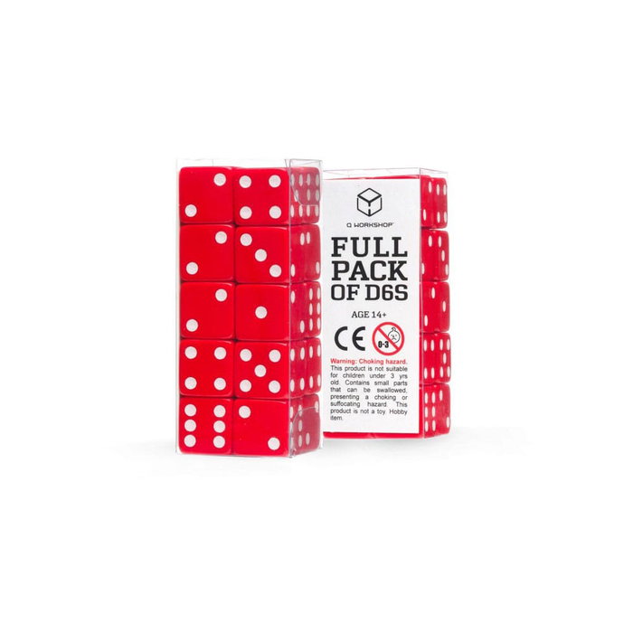 Q Workshop pack dés Full Pack D6 Rouge (20) Q Workshop pack dés Full Pack D6 Rouge (20)