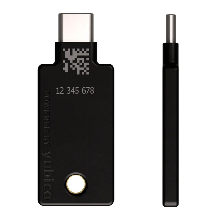 Yubico YubiKey 5C NFC - Clé de sécurité USB-C avec authentification à deux facteurs, en or et noir Yubico YubiKey 5C NFC - Clé de sécurité USB-C avec authentification à deux facteurs, en or et noir