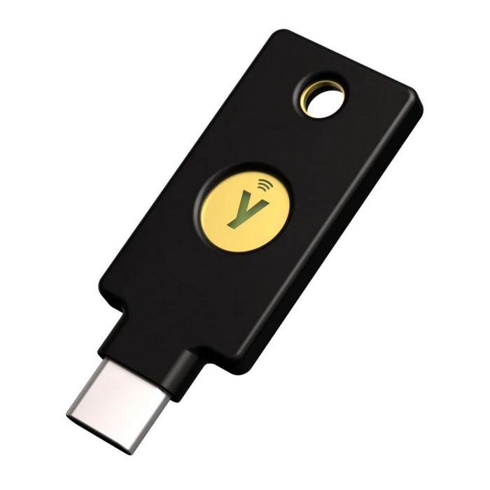 Yubico YubiKey 5C NFC - Clé de sécurité USB-C avec authentification à deux facteurs, en or et noir Yubico YubiKey 5C NFC - Clé de sécurité USB-C avec authentification à deux facteurs, en or et noir