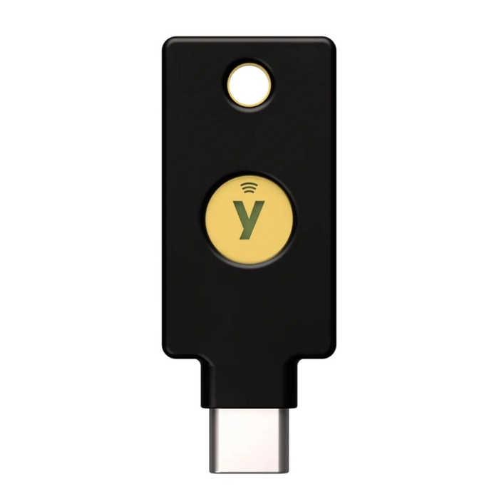 Yubico YubiKey 5C NFC - Clé de sécurité USB-C avec authentification à deux facteurs, en or et noir Yubico YubiKey 5C NFC - Clé de sécurité USB-C avec authentification à deux facteurs, en or et noir